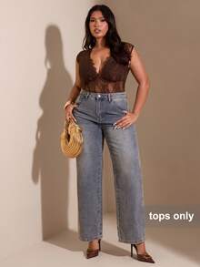 SHEIN BAE Combinaison sexy en dentelle marron col V pour femmes grandes tailles, tenue de Noël pour femmes, tenue du Nouvel An pour femmes, combinaison élégante pour soirée, combinaison de soirée, plage, combinaison élégante pour femmes, décontracté, combinaison pour femmes grandes tailles, combinaison du Nouvel An, robes de soirée élégantes pour femmes, vêtements pour femmes grandes tailles, combinaison de mariage, anniversaire, festival de musique, tenue grande taille, courbe, combinaison marron - Tabac - Voir 5
