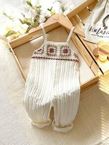 Vintaside Kids Tutina casual di moda per bambina in tessuto lavorato, adatta per primavera/estate, casa, esterno, vacanza, spiaggia, festival, festa, uso quotidiano - Multicolore - Visualizzare 1