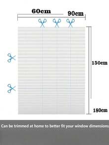 1 件装无绳折叠式遮阳帘，遮光效果极佳，临时遮光，无需钻孔，安装简便，可调节光线，保护隐私，适用于家庭、办公室、卧室、厨房、客厅等场所，夏季窗帘，租房者适用，家居装饰