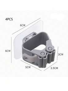 Wall Mounted Clips With Strong Adhesive Hooks, Mop Clips, Storage Organizer Clips, Suitable For Bathroom And Kitchen - Black - View 18