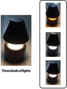 1个无线触摸式LED台灯，现代马卡龙蘑菇造型，可调光三色床头灯，可充电夜灯，适用于卧室、客厅、家居装饰及礼品 - 蘑菇墩墩啞鈴檯燈 - 查看 9