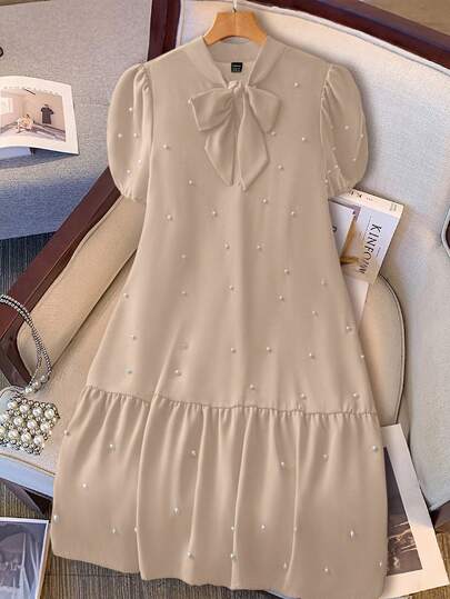 GlowEve 女士编织泡泡珠休闲夏季连衣裙