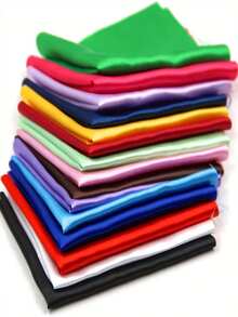 1 tấm vải satin chất lượng cao, màu trơn, chất liệu polyester mềm mại và rủ, thích hợp cho trang trí đám cưới, váy cưới, quần áo thời trang và các dự án thủ công, vải trang trí | Kết cấu trang nhã | Polyester chất lượng cao - Nhiều màu - Xem 1