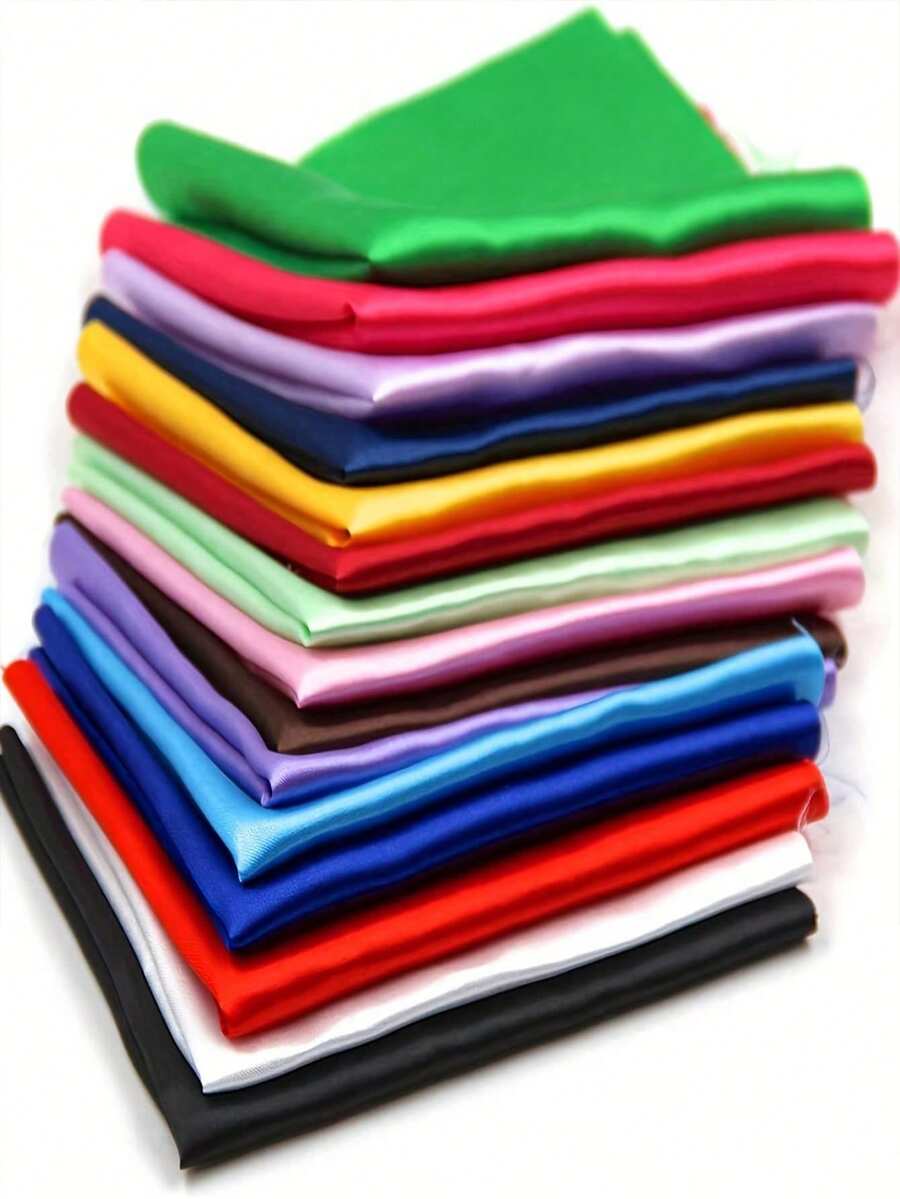 1 tấm vải satin chất lượng cao, màu trơn, chất liệu polyester mềm mại và rủ, thích hợp cho trang trí đám cưới, váy cưới, quần áo thời trang và các dự án thủ công, vải trang trí | Kết cấu trang nhã | Polyester chất lượng cao - Nhiều màu - Xem 1