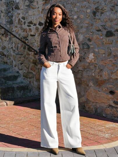 Yess Loren 中腰阔腿牛仔裤 仅限春夏可爱假期 90 年代 Y2K 音乐节音乐会 伊比沙岛西部秋季秋冬纳什维尔休闲秋季秋季返校办公圣诞节