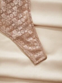 Charlaine 1件浪漫蕾丝蝴蝶结丁字裤