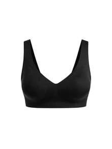 Ocili Minimalist Seamless Wireless Bra For Women - Black - View 8