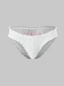 Valentine's Day Extremely Seductive Mesh Men's Sexy Lingerie - White - View 7