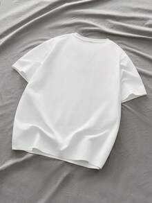 AXEPEAK Gói 2 chiếc áo thun nam tay ngắn dệt kim thường ngày có in hình trái tim, quà tặng bạn trai, đi làm - trắng - Xem 5