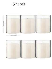 1 pieza Portavelas de cilindro de vidrio, portavelas de cilindro de vidrio transparente, jarrón de cilindro de vidrio para decoración central, decoración de boda y fiesta - transparente - Ver 14