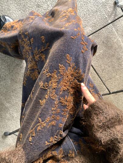 DAZY Women's Floral Embroidered Jeans, Feminine & Streetwear Style, Korean Fashion