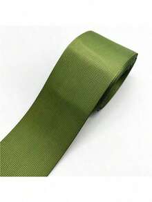 3包，随机颜色，5码（5厘米）长，罗纹涤纶丝带，适用于圣诞节、婚礼装饰、DIY礼品包装 - 彩色 - 查看 9