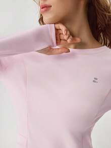 OutZeal 女士保暖户外T恤 粉色 日常休闲 保暖内衬 柔软舒适 长袖 圆领 侧袋 - 粉色 - 查看 11