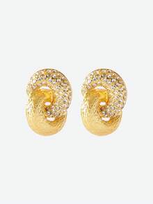 Opalesca 1 Pair Elegant Luxury Geometric Braided Design Women Earrings, Suitable For Daily Wear - Multicolor - View 2