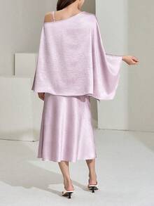 DAZY Women's Solid Color Minimalist Casual Top And Skirt 2 Pieces Set Lounge Sets For Women - Pink - View 3