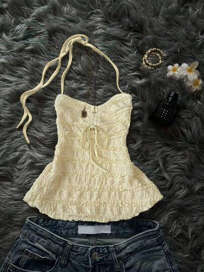 Glimmora New Women's Spaghetti Strap Fitted Fashionable Sexy Backless Camisole