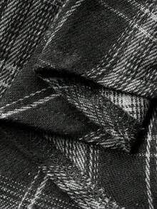 DAZY Chân váy nữ kẻ caro phong cách tối giản thường ngày, phù hợp với xu hướng Y2K. - màu đen - Xem 6