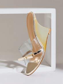 SHUZIA Ladies Elegant Comfortable Peep Toe Clear Wedge Sandals For Christmas Valentine's Day - Clear - View 6