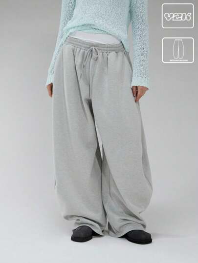 COUREZ 低腰宽松灯笼裤/Y2K冬季女装阔腿裤女士运动裤女士夏季服装