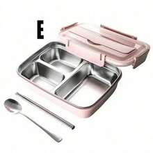 Stainless Steel Lunch Box, Large Capacity Bento Box With Compartments, Leak-Proof, Portable, Suitable For Office Worker, Students, Adults, Gift - Multicolor - View 15
