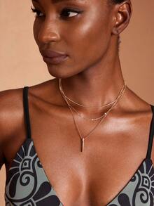 JIAN LASALA Multi-Layer Women's Collarbone Chain Suitable For Daily Wear And Festival Gifts
