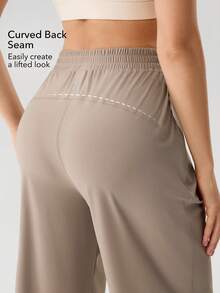 OutZeal Women Sports Pants Camping Hiking Quick-Drying Cool Touch High Waistband Wide Leg Bottom - Khaki - View 3
