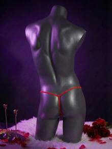 WENEZON Sexy Men's Sexy Contrast Color Thong Underwear G String Underwear Men S Jock Strap G Strings Sexy Thong Men S Thong Underwear Jockstraps - Blue - View 3