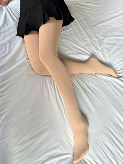 DAZY Women's Solid Color Thermal Lined Warm Tights, Suitable For Autumn/Winter