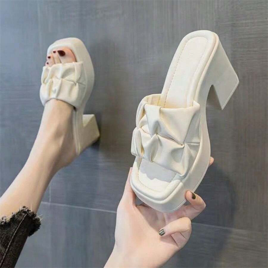 Sandalias de tacón alto para mujeres - Blanco - Ver 1
