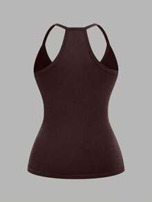 EMERY ROSE Ensemble de 3 débardeurs de sport décontractés col V grande taille. Lot de 3 hauts, débardeurs femme, débardeurs à bretelles fines femme, débardeurs femme courbes, lot de 3 débardeurs femme - Multicolore - Voir 3