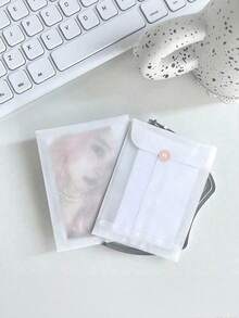 20/30pcs Sulfuric Acid Paper Semi-Transparent Card Holder Protector Envelopes, Waterproof File/Photo Storage Sleeves,Christmas - Transparent Frosted - View 7