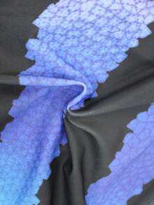 Manfinity Swimmode 男士撞色弹力腰带休闲泳裤 - 紫色 - 查看 4