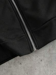 AXEPEAK Men's Casual Zip Pocket Hoodie Cardigan - Black - View 8