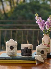 Cirelle 陶瓷香薰蜡烛 - 大豆蜡材质，燃烧时间长达120小时，防风盖，无烟，适合居家使用，复古设计，放松身心的礼物之选。 - 彩色 - 查看 3