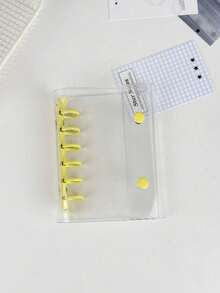 A7透明便携式文件袋，双扣设计，可收纳精美照片，可用作相册，省钱，文具，笔记本，贴纸簿，办公用品，学习用品，返校季必备 - 彩色 - 查看 5