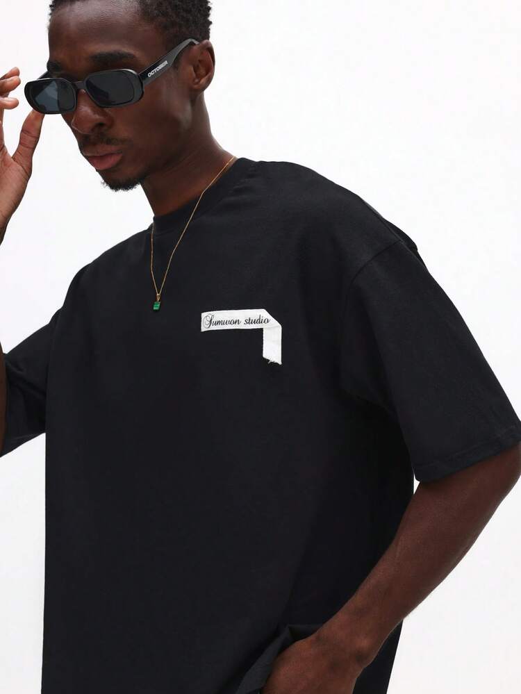 Crew Neck Oversized Graphic Print T-Shirt