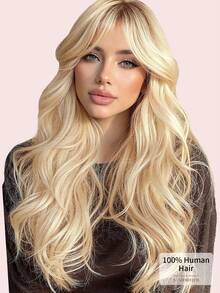 Seamless Clip In Hair Extensions Human Hair #613 Blond Remy Clip In Extensions Human Hair Invisible PU Skin Weft Natural Remy Hair Extensions Real Human Hair Clip Ins 14-22 Inch - S613 - View 3