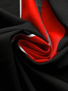 ROMWE MEN Street Life Men's Casual Contrast Color Patchwork Letter Print Jacket, Autumn - Multicolor - View 5