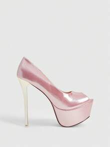 CUCCOO LuxiPop Giày cao gót đế dày thời trang dành cho nữ, thích hợp cho các dịp tiệc tùng - Hồng - Xem 1