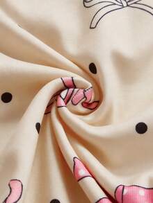 女童修身长袖连体裤，蝴蝶印花，拉链设计，家居服 - 黃色 - 查看 9