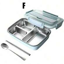 Stainless Steel Lunch Box, Large Capacity Bento Box With Compartments, Leak-Proof, Portable, Suitable For Office Worker, Students, Adults, Gift - Multicolor - View 19