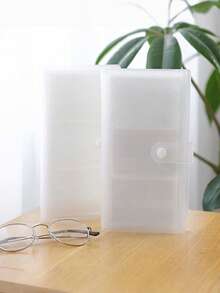 120/240-Pocket Transparent Photo Album - Large Capacity Movie Ticket, Star Card And Postcard Storage.Men's And Women's Multi-Card Business Card Holder Business Card Book Business Star Large-Capacity Card Bag Business Card Storage Book - White - View 5