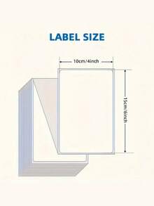 100/ 200PCS White Thermal Shipping Label Paper 4X6 Inches Compatible With Label Printer For Packaging Mailing Business Home Office Use Multipurpose Sticker Adhesive Paper Holiday - White - View 3