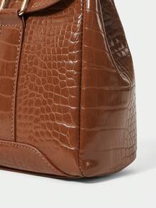 SHECARRY Bolso versátil y de moda para ir al trabajo, bolso burdeos elegante, bolso para mujer elegante para el Día de San Valentín - Teja - Ver 6