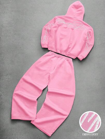 PAVTROS Men's Street-Style Popular "Freedom" Signature Embroidered Fashionable Embroidered Hoodie Sweatshirt Set, Suitable For Outdoor Music Festivals, Casual Outings, Gifts For Boyfriends/Husbands, Anniversary Gifts, Black