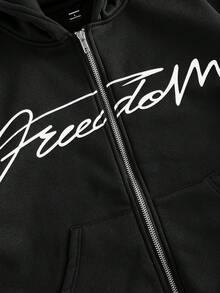 AXEPEAK Men's Casual Zip Pocket Hoodie Cardigan - Black - View 4