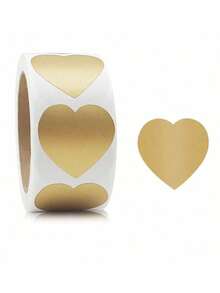 300 Sheets Roll 1 Inch Self Adhesive Scratch Off Heart Shape Gold Sticker Labels For DIY Scratch Off Prizes Holidays Parties Weddings Party Supplies Wedding Decorations Event Stickers Celebration Labels - Multicolor - View 12