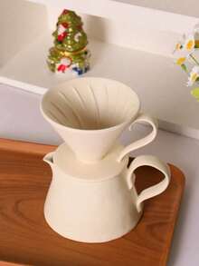 Zazumi Bộ pha cà phê nhỏ giọt bằng gốm, bình pha cà phê dùng chung bằng gốm, cốc cà phê kiểu kem cá nhân hóa, bộ quà tặng cà phê cho bạn thân, phễu lọc cà phê cho mùa tựu trường. - Nhiều màu - Xem 6