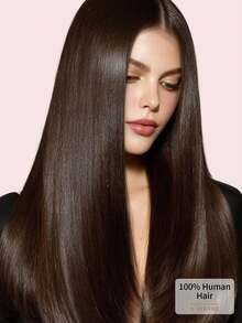 8PCS With 16 Clips Straight Clip In Hair Extensions 100% Real Human Hair Color 2# Dark Brown 12-18 Inch Double Weft Invisible Clip Hair Extensions Remy Natural Human Hair For Women Girl Daily Full Head Use - 2# - View 3