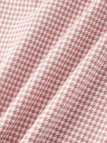 SHEIN MOD 大码夏季休闲格子裹身裙 - 粉色 - 查看 4